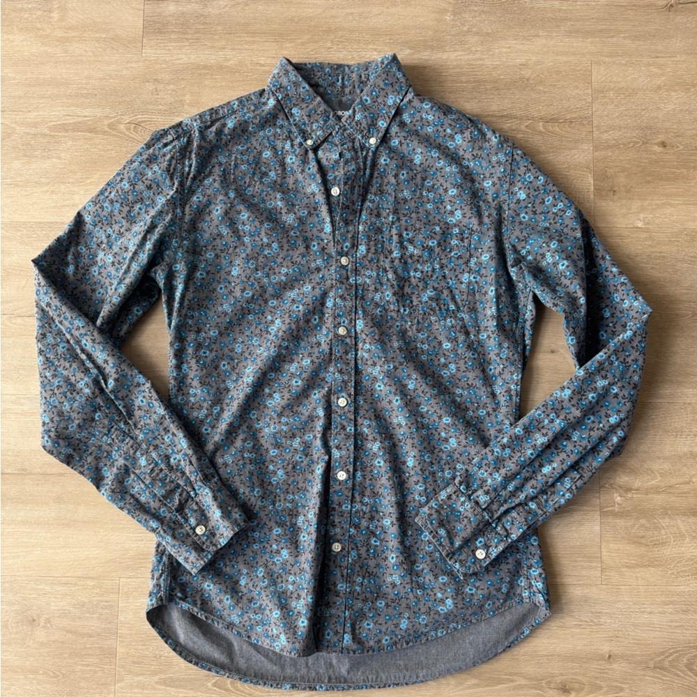 Bonobos Blue Floral Button-Down Shirt